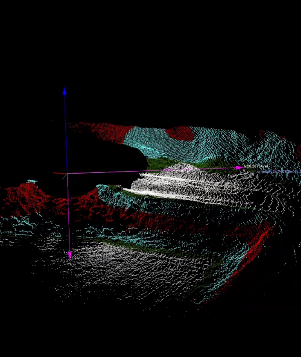 EVAS before and after terrain detection comparison
